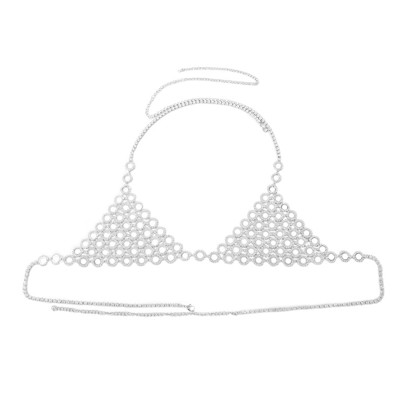 Picture of Cross-border New Accessories Luxury Flash Diamond Fashion Show Party European and American Sexy Exaggerated Bikini Body Chain suit