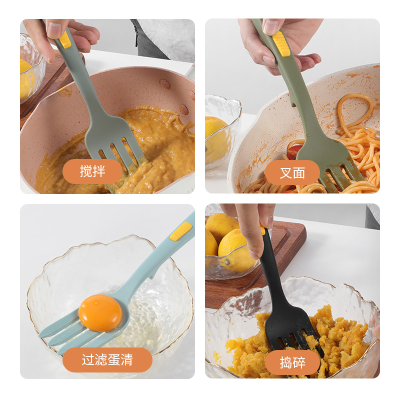 Picture of Amazon Creative Household Multi-function Silicone Cuisine Fork Large Cross-border Spaghetti Fork Fried Noodles Fork