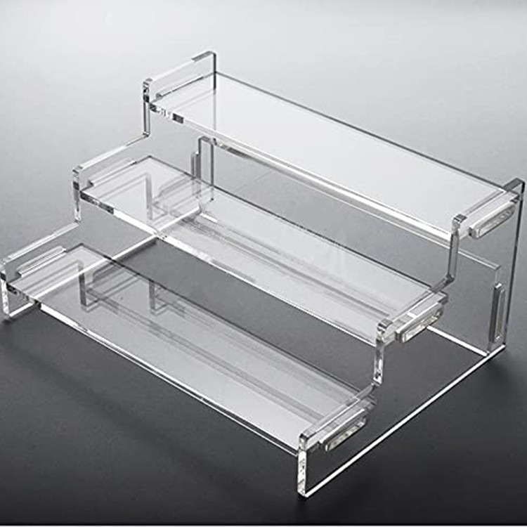 Factory straight hair transparent acrylic three-layer ladder display stand blind box hand cupcake display stand