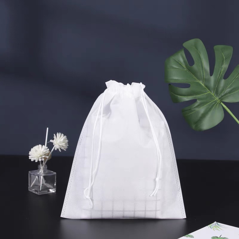 Picture of Non-woven dustproof bag bundle pocket wholesale shoe overbag white travel storage flat pocket printable logo