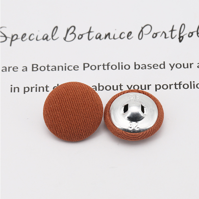 Picture of Colorful Round Cloth-Covered Buttons Woolen Outwear Outwear Cloth-Covered Buttons Shirt Shirt Buttons Windbreaker Cloth-Covered Buttons