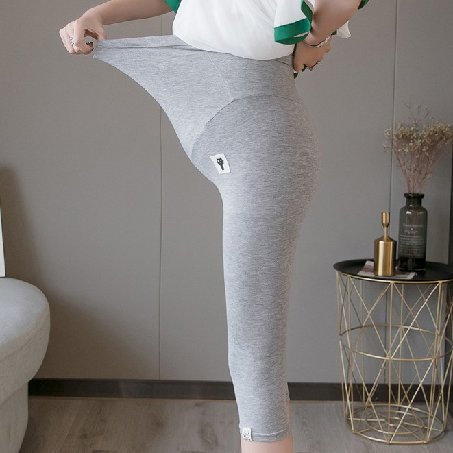 Picture of Maternity Summer Outfit Xiaohongshu Popular Maternity Leggings Summer Thin Style Maternity Pants for Outdoor Wear Cropped Pants