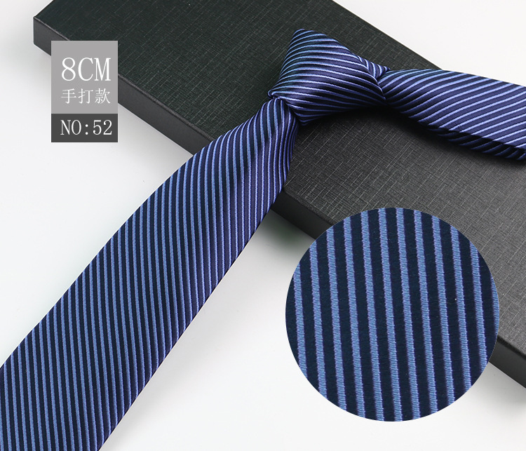 Picture of Men's Tie Business Shirt Stripesd Security Professional Formal Wear Wholesale Plus Logo Manufacturer 8cm Hand-Made