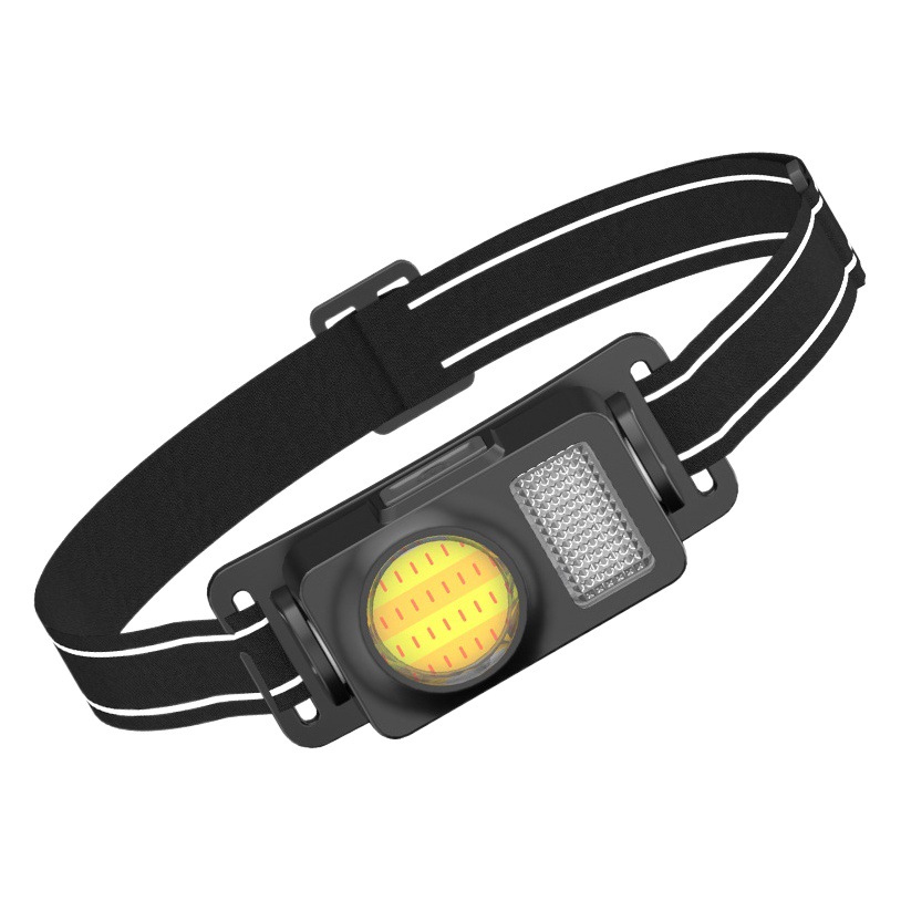 New bright headlight COB mini multi-function fishing lamp outdoor portable LE red light warning head-mounted flashlight