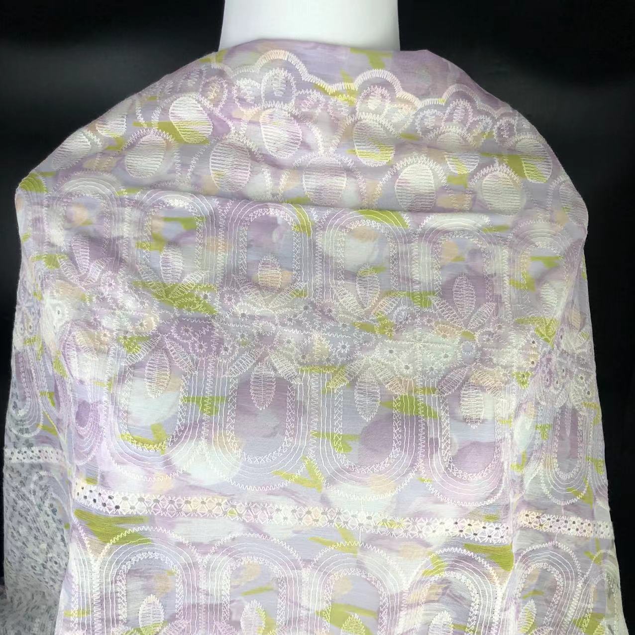 Xiaojun Textile Floral Pattern Computer Embroidery Printed Fabric Chinese Print Children's Clothing Fabric Dress Han Dynasty