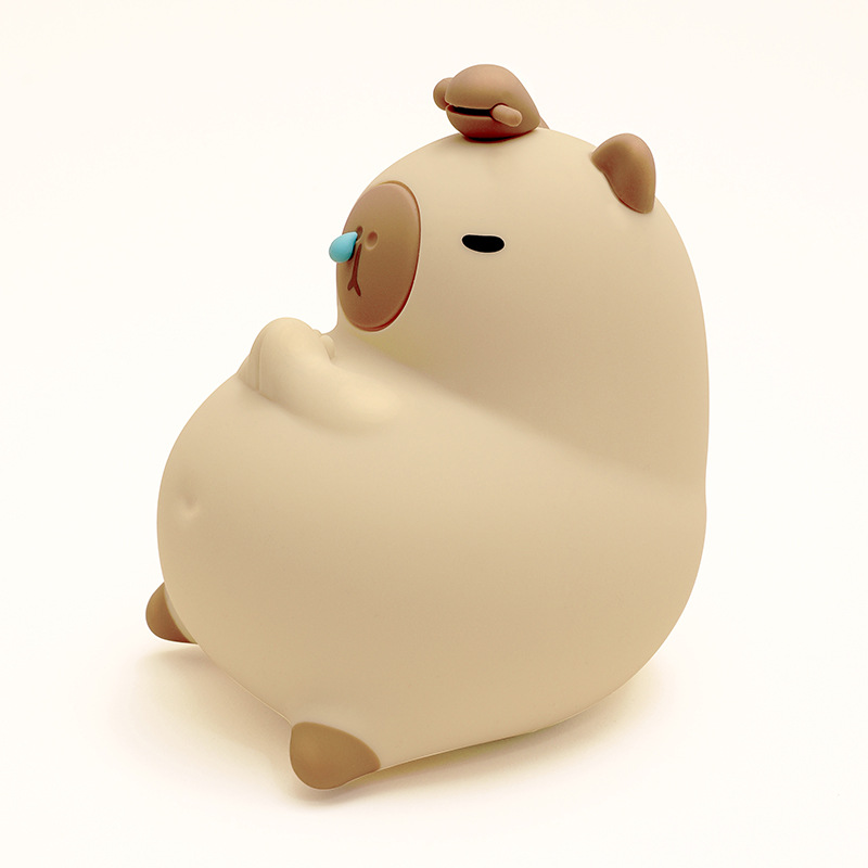 Picture of 2024 New Capibala Wooden Fish Snot Bear Night Light Children's Gift Ambient Light Ornament Induction Pat Light