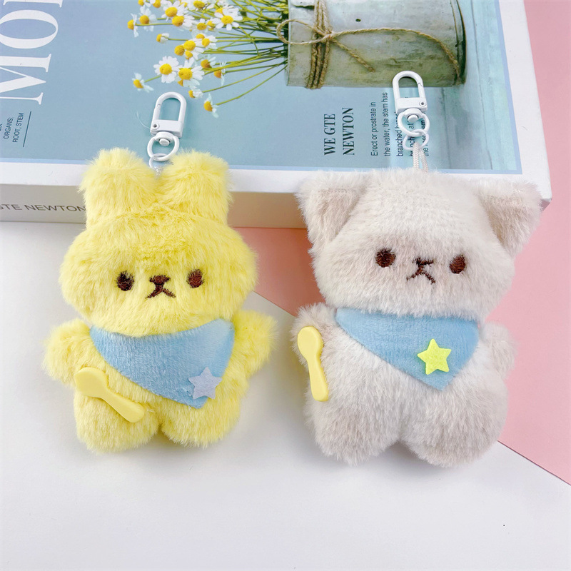 Squeaking Little Red Riding Book Same Original Girl's Heart Dry Rice Bear Doll Doll Bag Pendant Bag Pendant