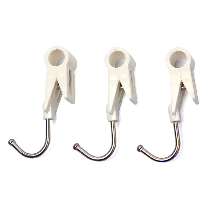 Japanese-Style Clip-On Hook, Double-Headed Multi-Functional Clip, Kitchen Hanging Rod, Non-Destructive Adding Hook, 3 Pack