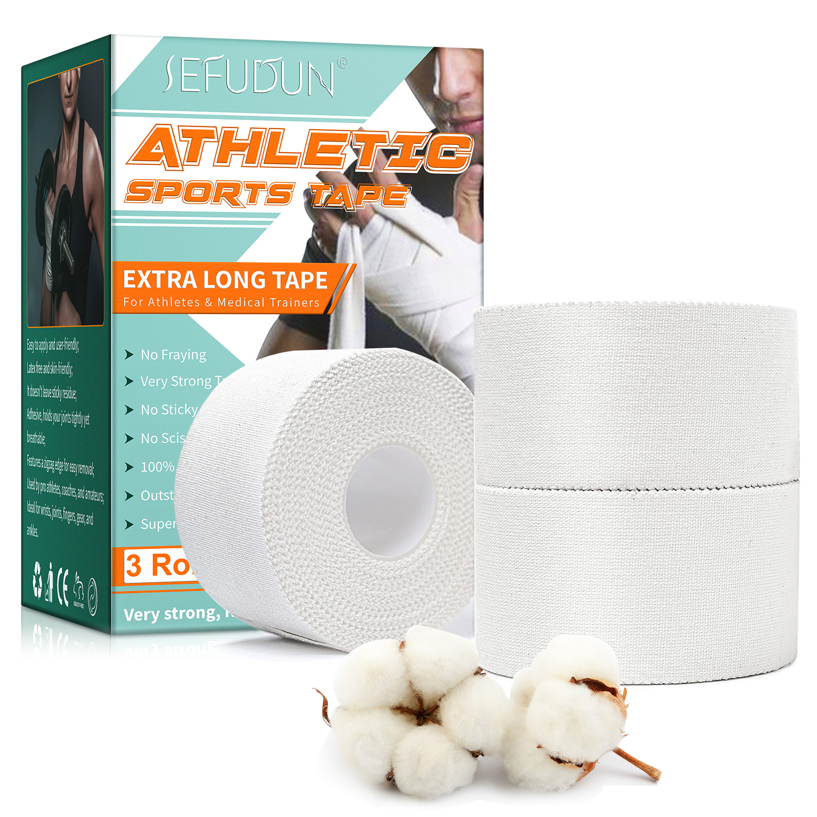 Sefudun Elastic Sports Tape 3 Rolls