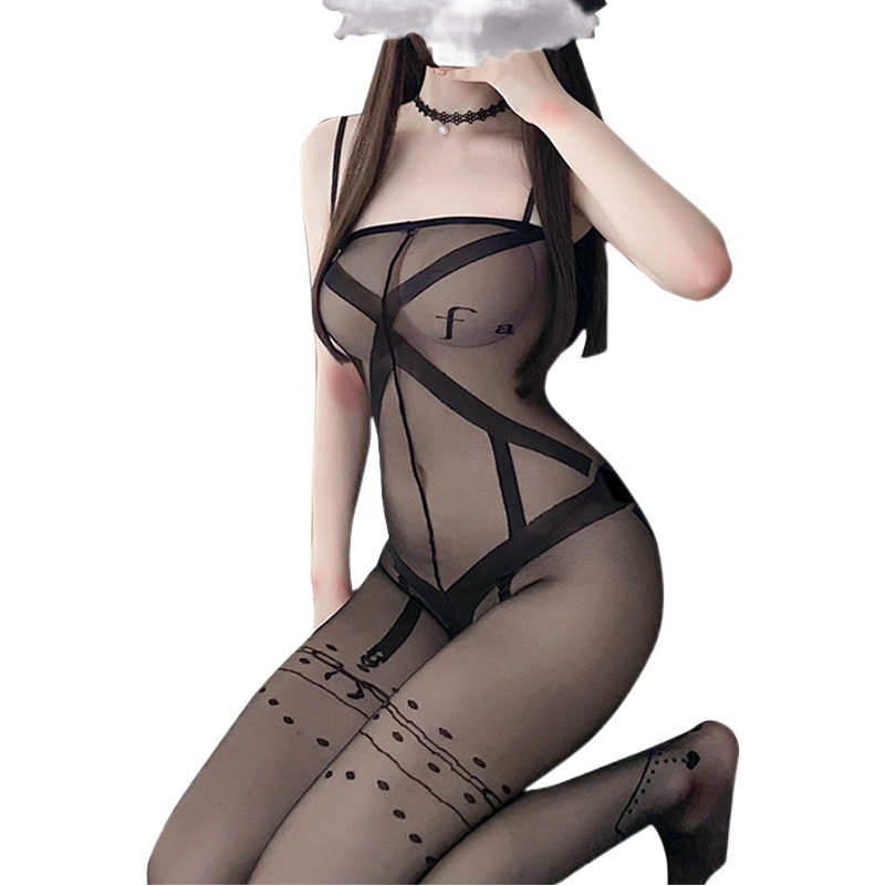 Sexy Lingerie Export Sexy Transparent Lace One-Piece Stockings Thigh Stockings Pure Desire Sexy Stockings Socks for Women