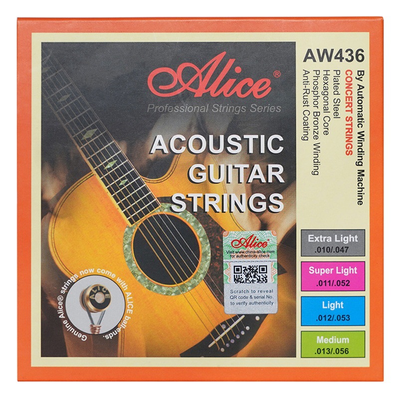 Alice Alice string AW436 rust-proof guitar string folk wood guitar string guitar string set string AW432