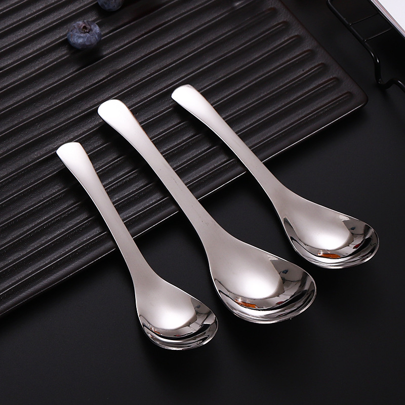 Picture of New Chinoiserie Thickened Stainless Steel Chinoiserie Spoon Stainless Steel Tableware Eating Spoon Small Round Spoon Spoon Palace Spoon
