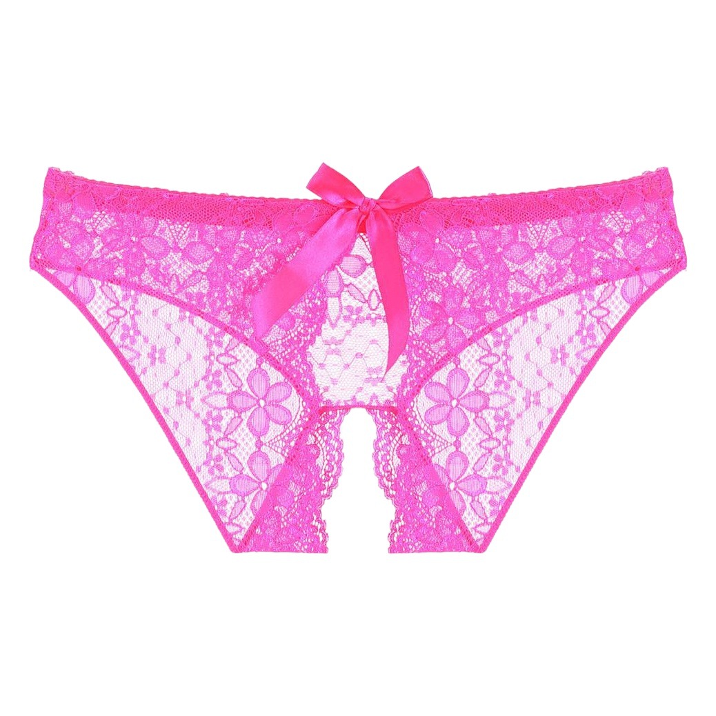 plus size Lingerie Lace Women's Open Crotch Lingerie No Temptation Perspective Sexy Low Waist Briefs Women