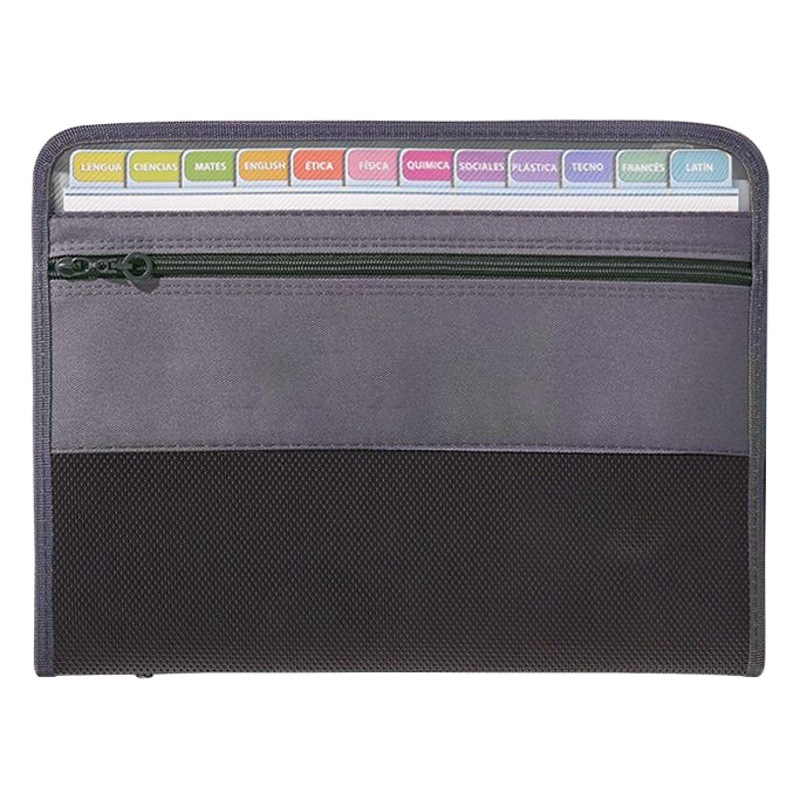 Amazon 13 A4 zipper organ bag multi-layer classification folder office file storage file bag wholesale