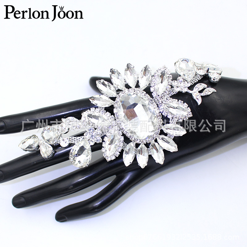 in stock Foreign Trade Crystal Flower Rhinestone Wedding Dress Decorative Clothes Flower Clothes Bag Belt Clothing Accessories