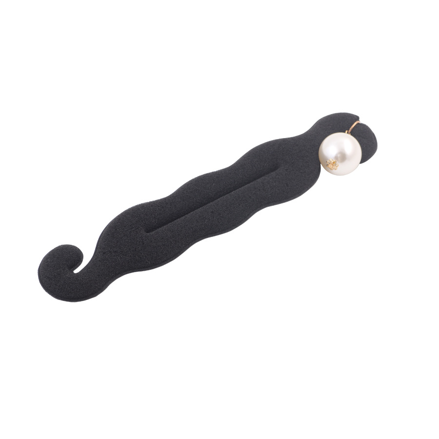 Picture of Simple ball head updo tool Korean style headwear hair accessories sponge double hook updo hair stick upgraded version pearl hair curler