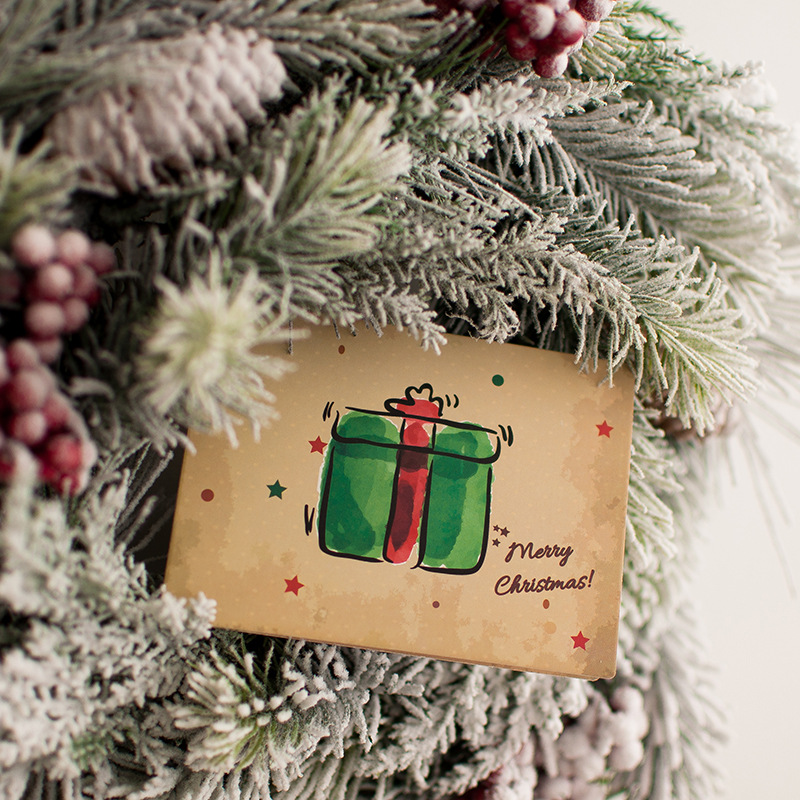 Picture of Senyu Leaf Vintage Christmas Greeting Card suit Blessing Business Confession Christmas Eve Holiday Simple Small Fresh Greeting Card