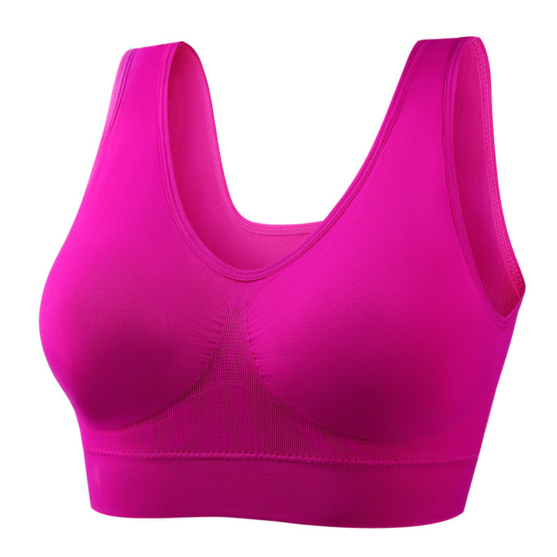 Picture of Zero binding underwear plus size yoga shockproof sports bra wireless seamless one-piece bra female foreign trade Wholesale