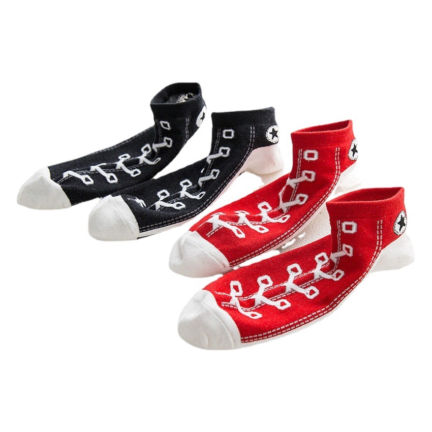 2023 spring new socks men's cotton socks casual sports boat Socks academic style couple canvas socks wholesale