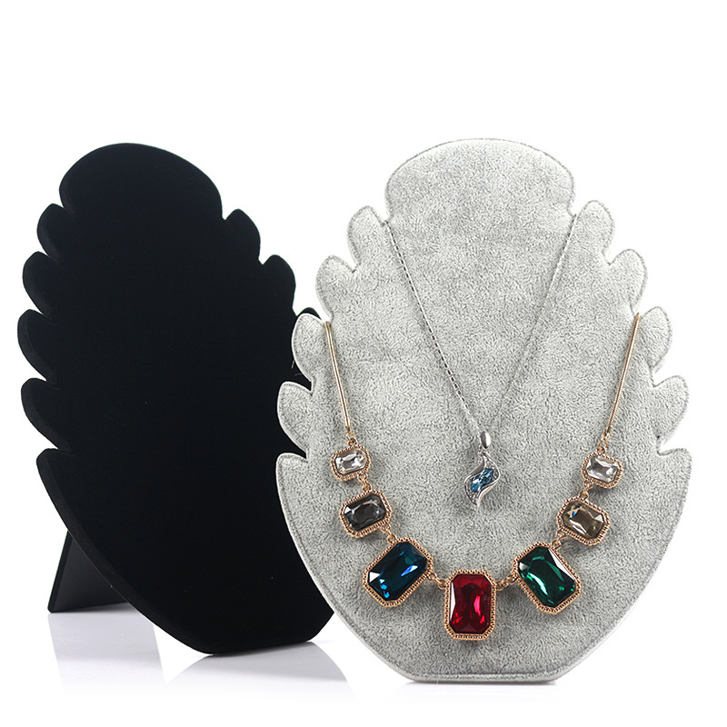 High Quality Suede Necklace Rack Flame Jewelry Rack Pendant Jade Jewelry Display Board Counter Jewelry Display Storage Props