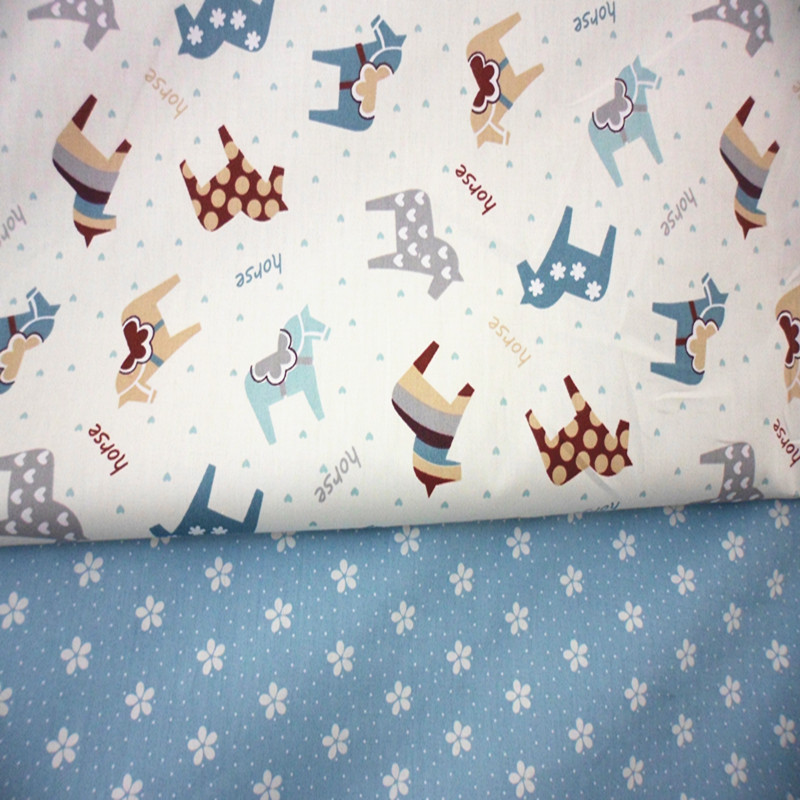 Manufacturers sell cotton cotton printed cartoon fabric bedding baby fabric wholesale 1.6 m wide pony
