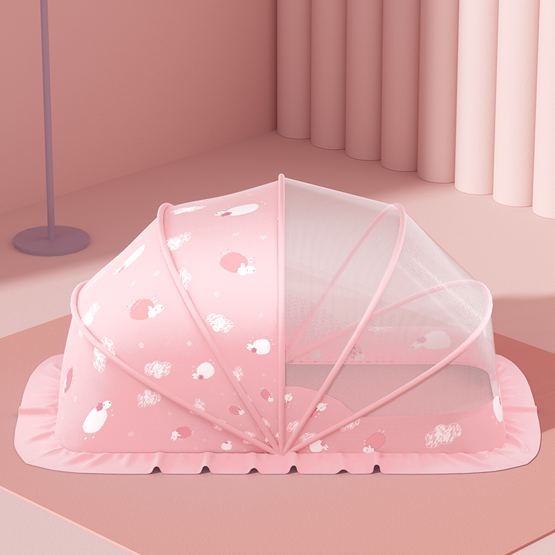 Picture of Baby Mosquito Net Baby Yurt Anti-mosquito Full Cover Foldable Baby Newborn Children's Bed Bottomless Universal