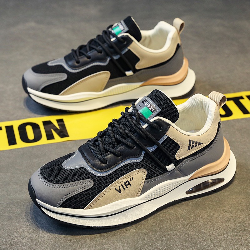Men's Shoes Summer New Breathable Mesh Sports Shoes Men's Korean Style Trendy Versatile Thick-Soled Running Casual Dad Shoes for Men