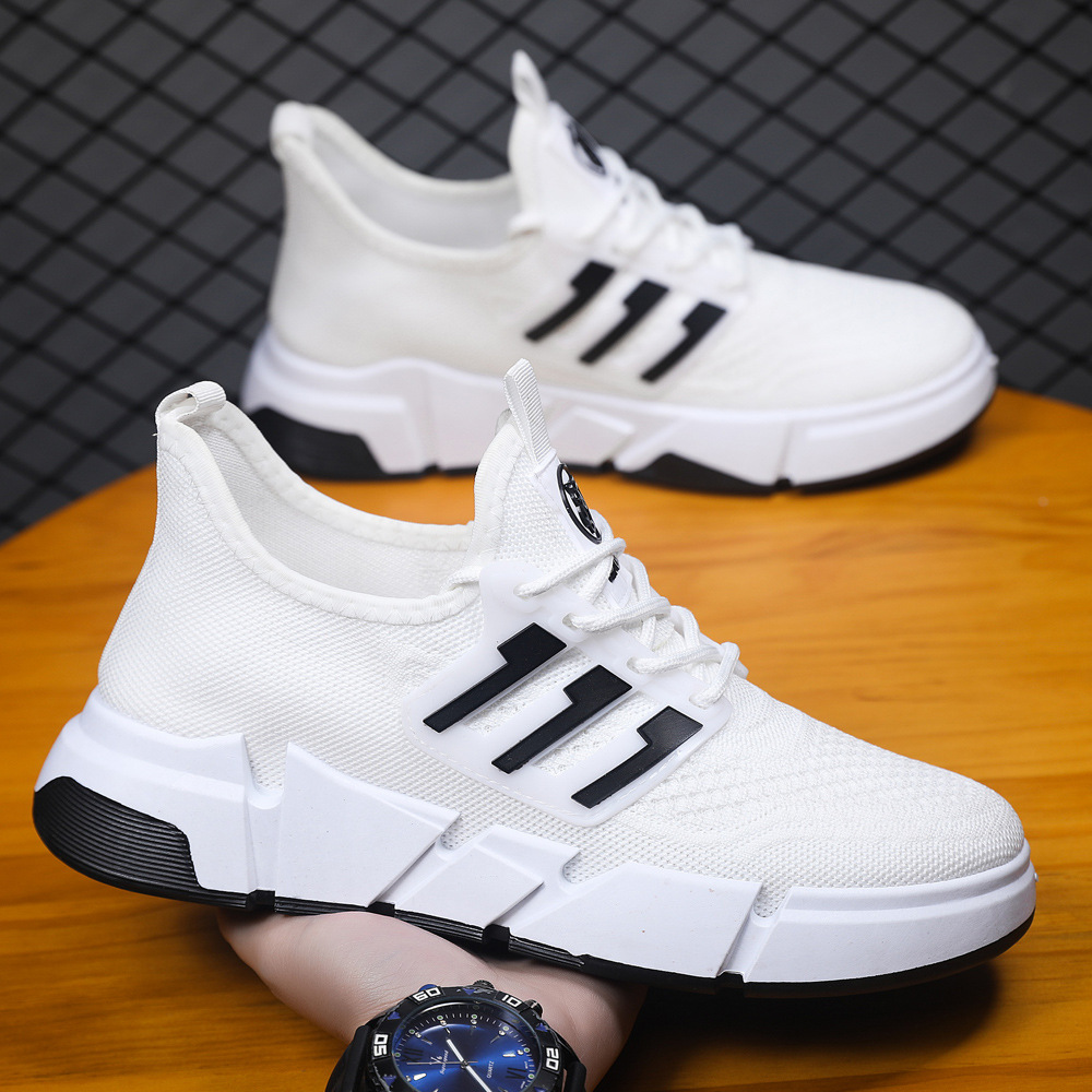 Cross-border Large Size New Men's Sneakers Trendy All-match Breathable Casual Running Shoes Korean Style Thick-soled Torre Shoes