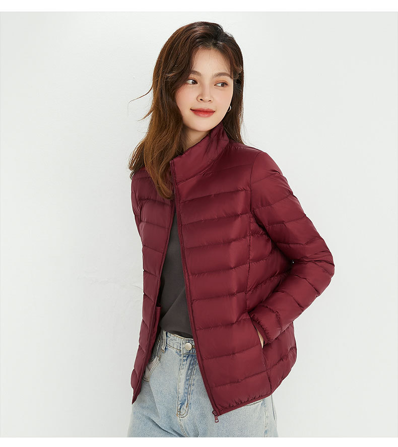 Picture of 90 down down Jacket Women's Hooded Lightweight Short Large Size Lightweight Western Style White Duck down Jacket Pinghu down Jacket Wholesale
