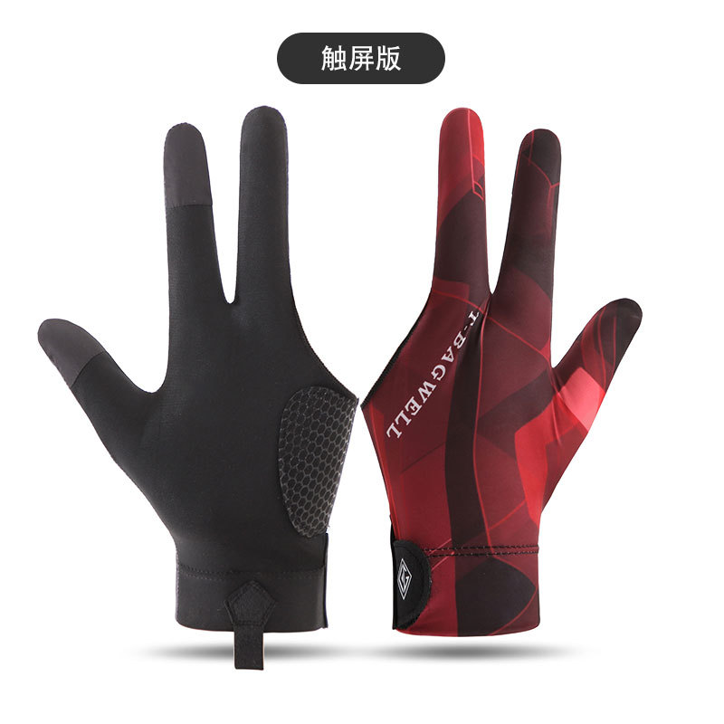 Picture of Professional Snooker Billiards Gloves Men's Leakage Three-Finger Ice Silk Breathable Non-Slip Left Hand Single Pool Gloves Women's T3