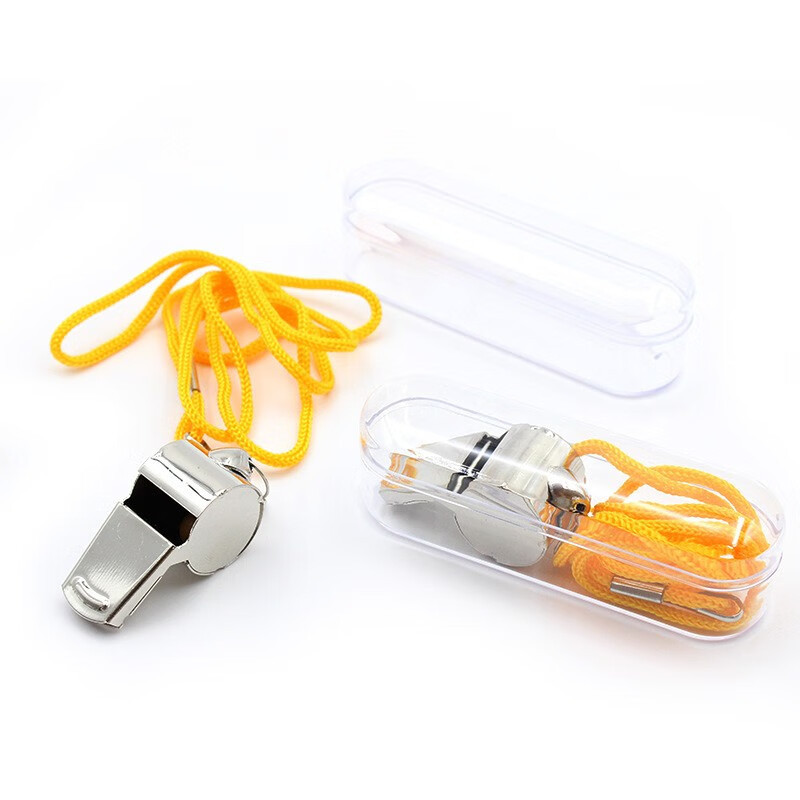 Picture of Police Whistle Stainless Steel Tamma Whistle Outdoor Life Saving Foot Basket Volleyball Sports Coach Professional Competition Training Whistle