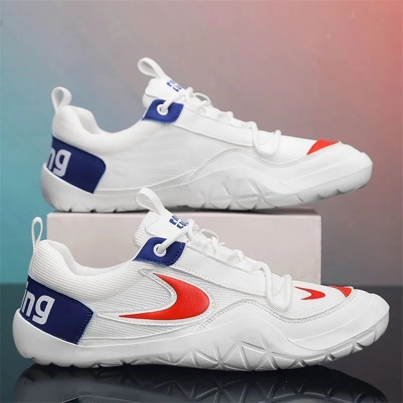 Breathable Mesh Shoes Summer New Comfortable Breathable Korean Style Fashionable All-match Shoes White Shoes Men's Casual Shoes Skate Shoes