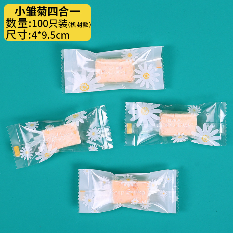 Picture of Original transparent white background Daisy snowflake crisp packaging bag cookie pastry bag moon cake machine sealing bag 100 pcs