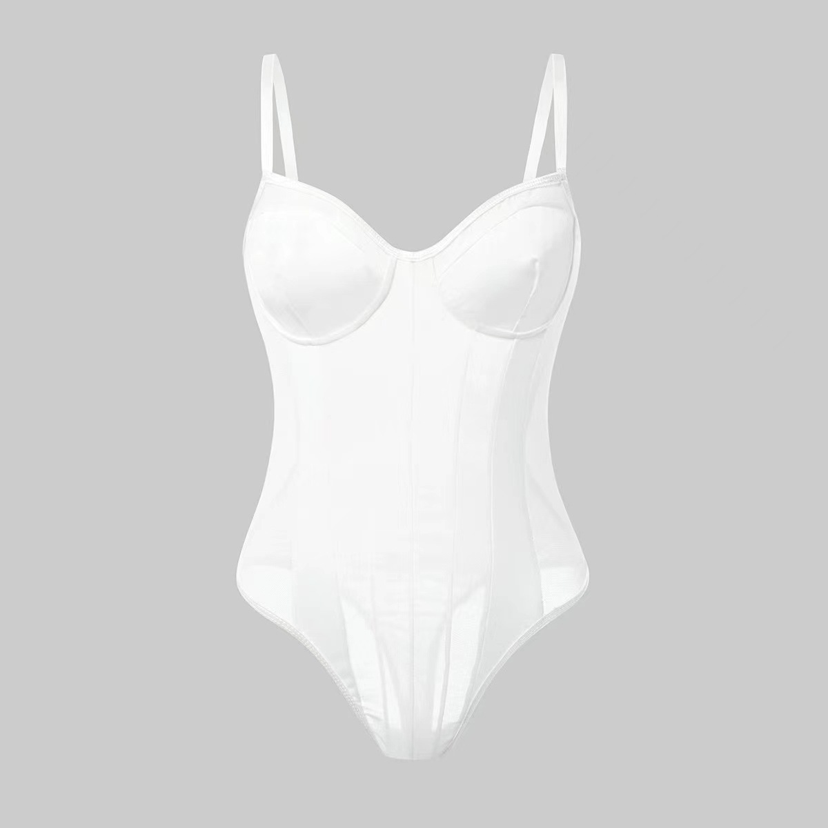 Picture of European and American Cross-Border 2024 Autum Hottie Slim See-Through Sexy Mesh Splicing Suspenders Women's Jumpsuit High Waist