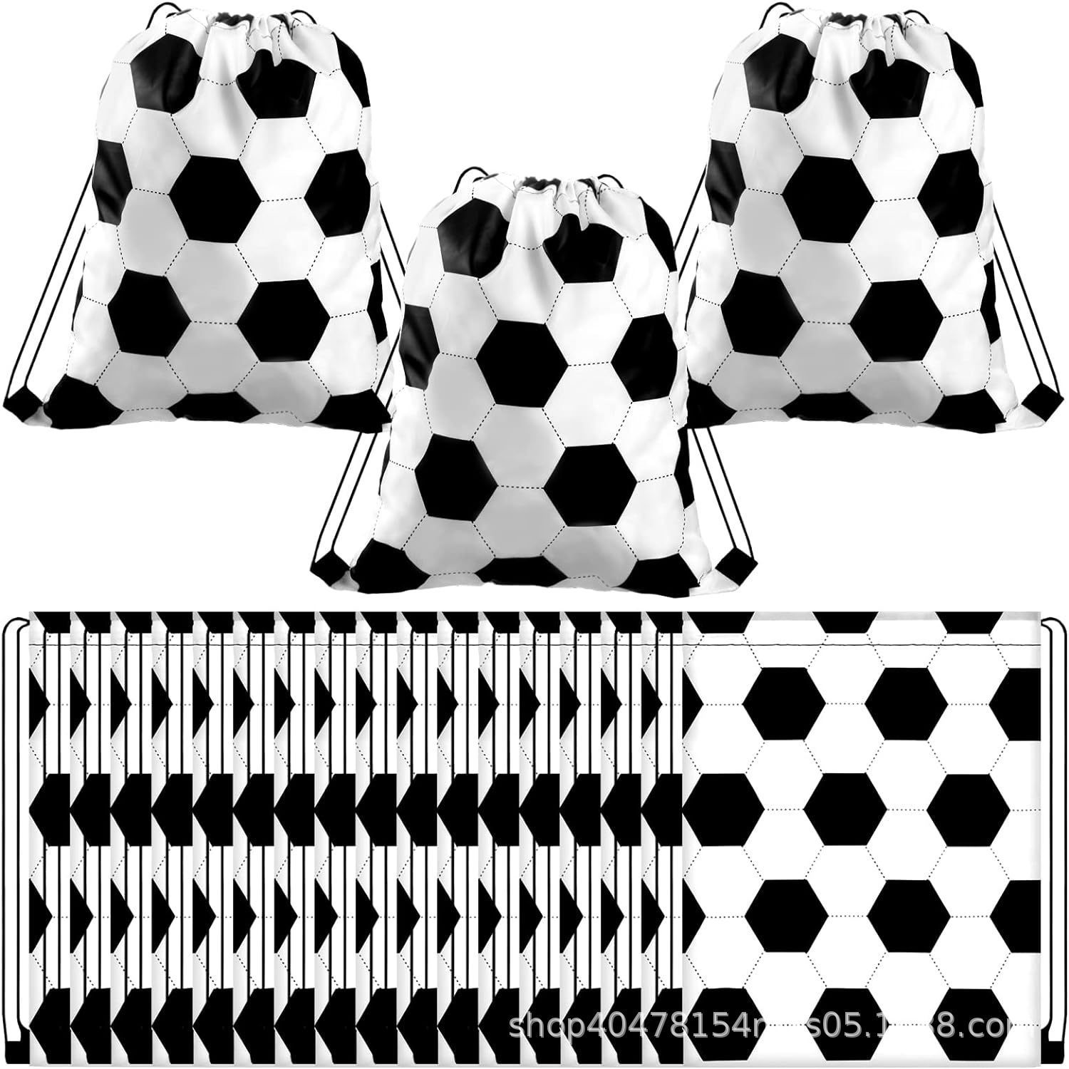 Football Volleyball World Cup Four Shoulder Drawstring Backpack Bag Portable Storage Bag Polyester Portable Drawstring Bag