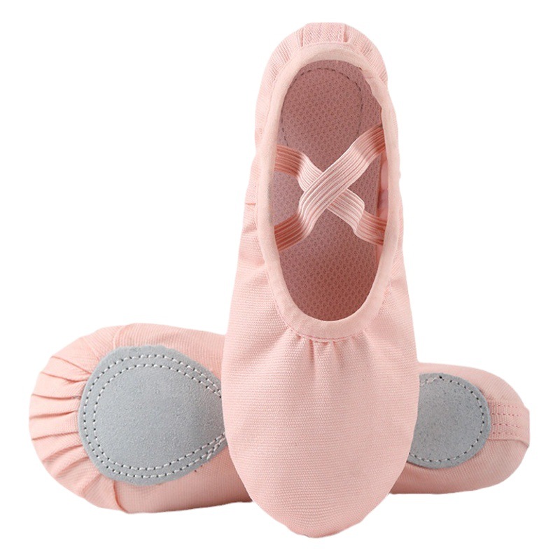 Dance shoes female children adult soft bottom practice dancing shoes children ballet shoes body cat claw shoes light pink Children