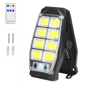 Picture of Solar Clip Lamp Outdoor Courtyard Lamp Fence Lamp Household Waterproof Wall Lamp Human Body Sensor Super Bright Lighting Street Lamp