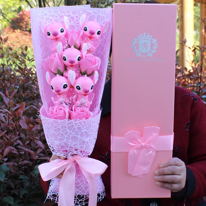 Picture of Stitch Bouquet Stitch Star Baby Cartoon Bouquet Gift Box Birthday Graduation Valentine's Day Gift