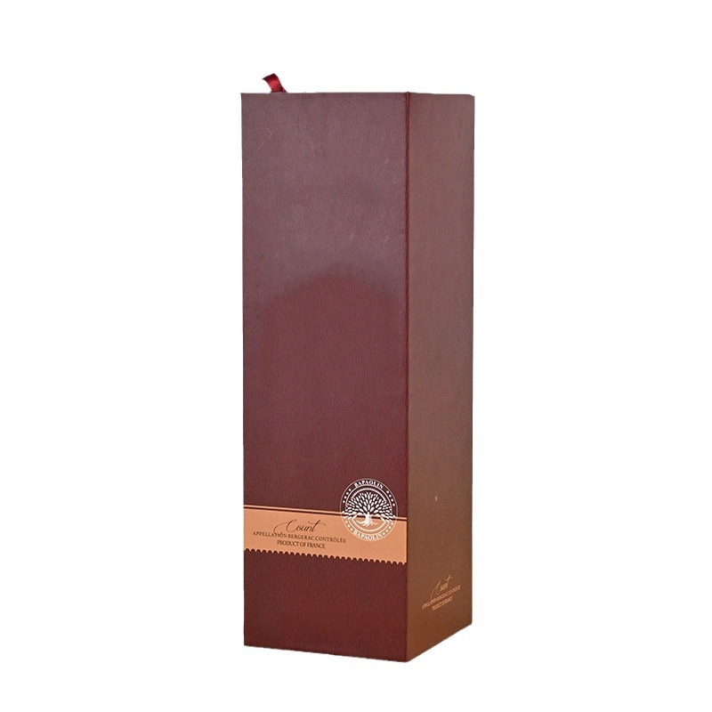 Picture of Red Wine Gift Box Customized Heaven and Earth Cover Wine Packaging Box Customized Single Wine Empty Box Color Box Custom Wine Box