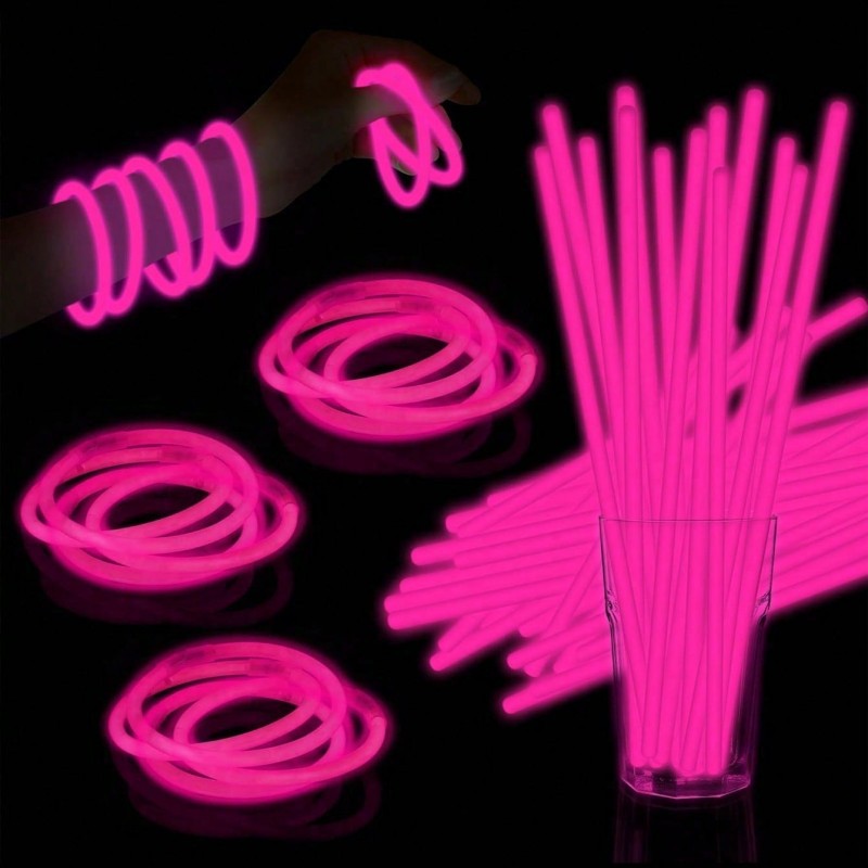 Picture of Disposable Fluorescent Sticks Batch Concert Luminous Bracelets Fluorescent Stick Toys 100 Fluorescent Sticks with Labeling