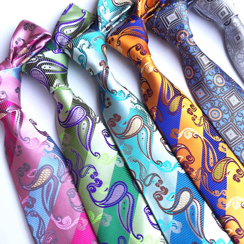Picture of Source manufacturers polyester jacquard material men's tie big flower spike fashion tie in stock wholesale