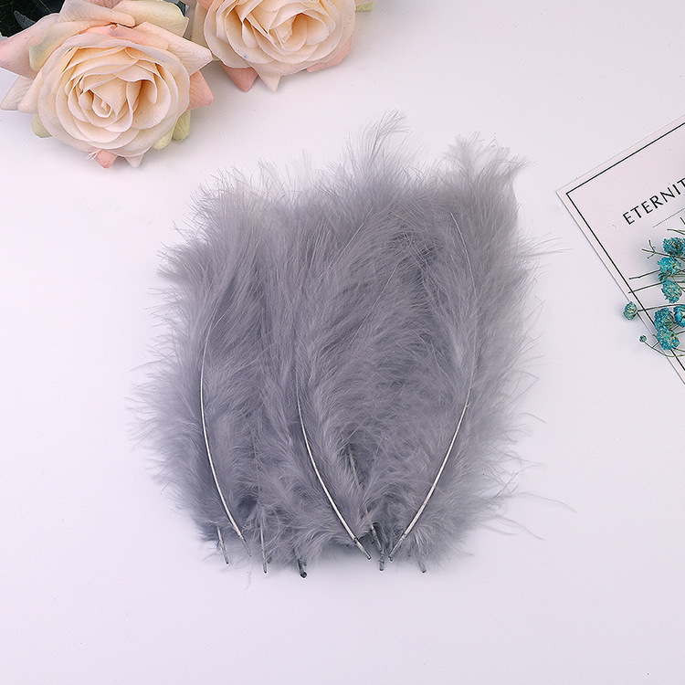 Picture of Cross-Border Wholesale Turkey Feathers Pointed Tail Velvet Feathers Colorful Feathers Dream Catcher Feathers Feather Lamp Wave Ball Feathers