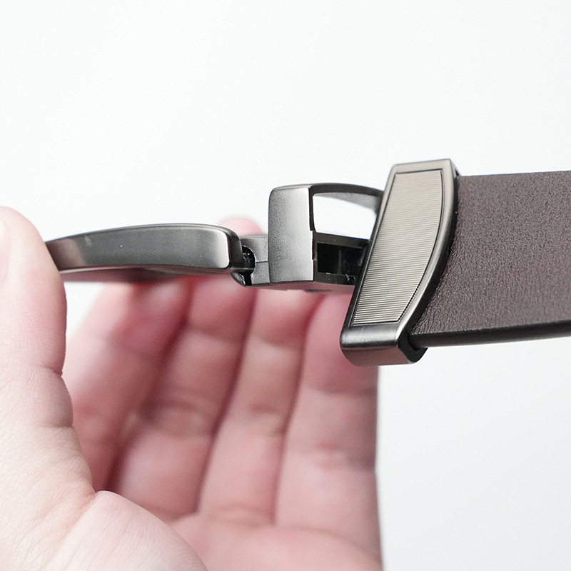 Picture of [Double-sided use] Belt Men's pin buckle belt rotatable young casual all-match cowhide pants belt in stock