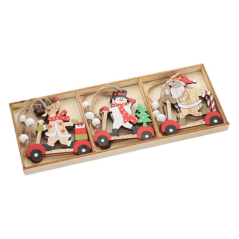 New Christmas Cartoon Children's Gifts Christmas Tree Small Ornaments Cute Santa Claus Snowman Reindeer Decorations