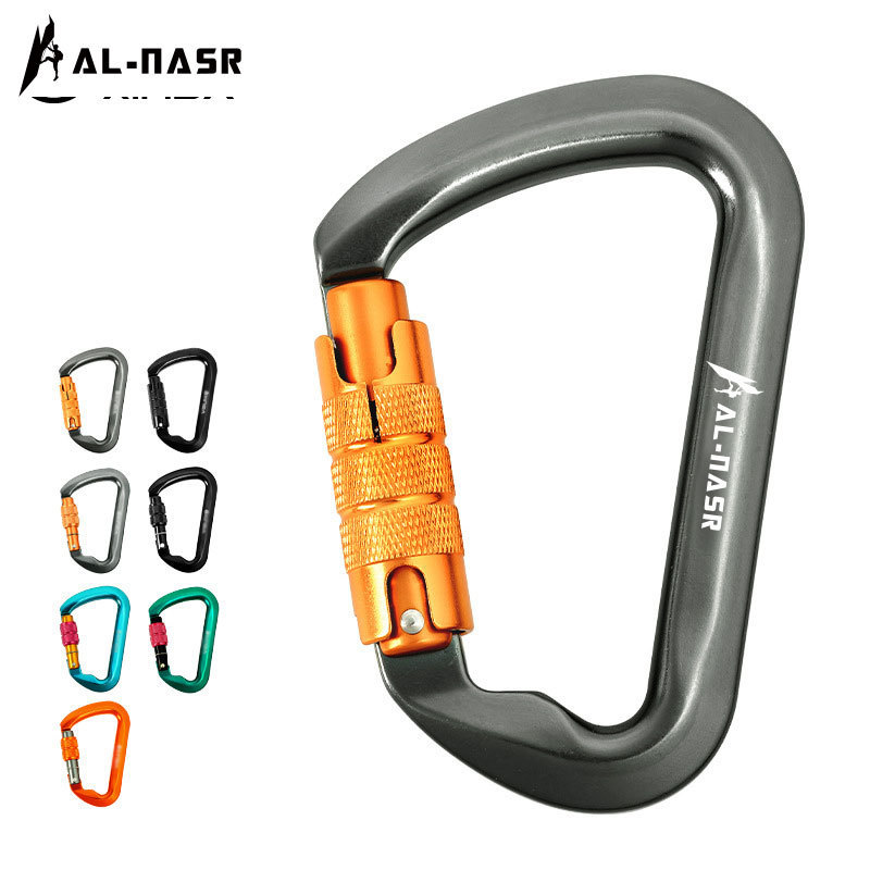 Rock Climbing Load-bearing Main Lock Mountaineering Buckle Outdoor Quick Hanging Climbing Speed Descent Aerial Work Equipment Safety Buckle Hook