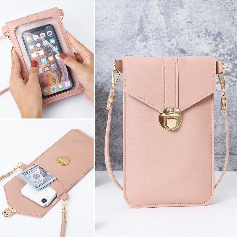 Picture of Touchscreen Mobile Phone Coin Purse Women's New Fashionable Multi-function Korean Style Fashionable Shoulder All-match Simple Crossbody Bag