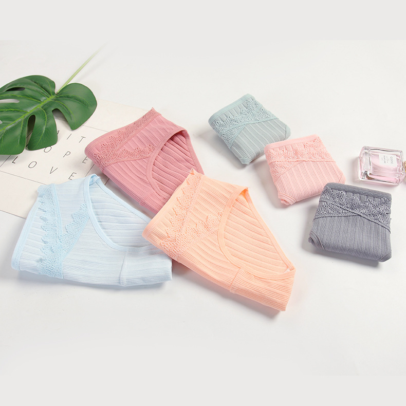 Picture of Pregnancy Want Things Threaded Low Waist Maternity Underwear Pure Cotton Early Pregnancy and Second Pregnancy Belly Support Pants Breathable Prenatal and Postpartum Pants