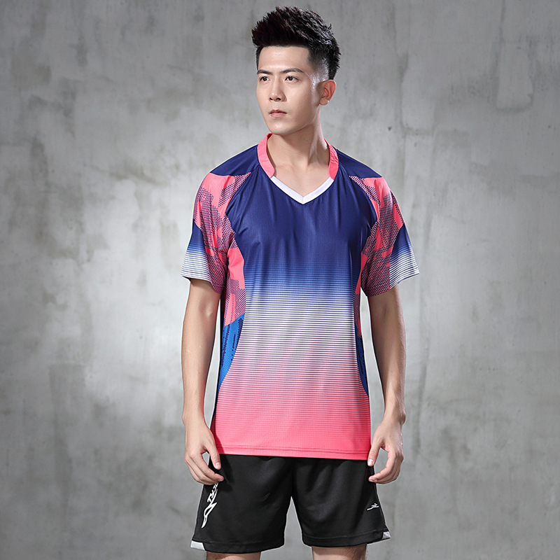 Picture of Badminton sportswear suit new quick-drying breathable round neck tennis table tennis uniform training team uniform custom printing