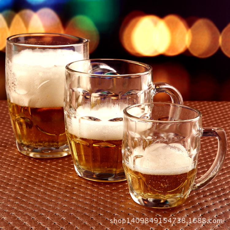 Thickened lead-free glass ZB01-300 pineapple beer cup draft beer cup KTV hotel special advertising gift cup