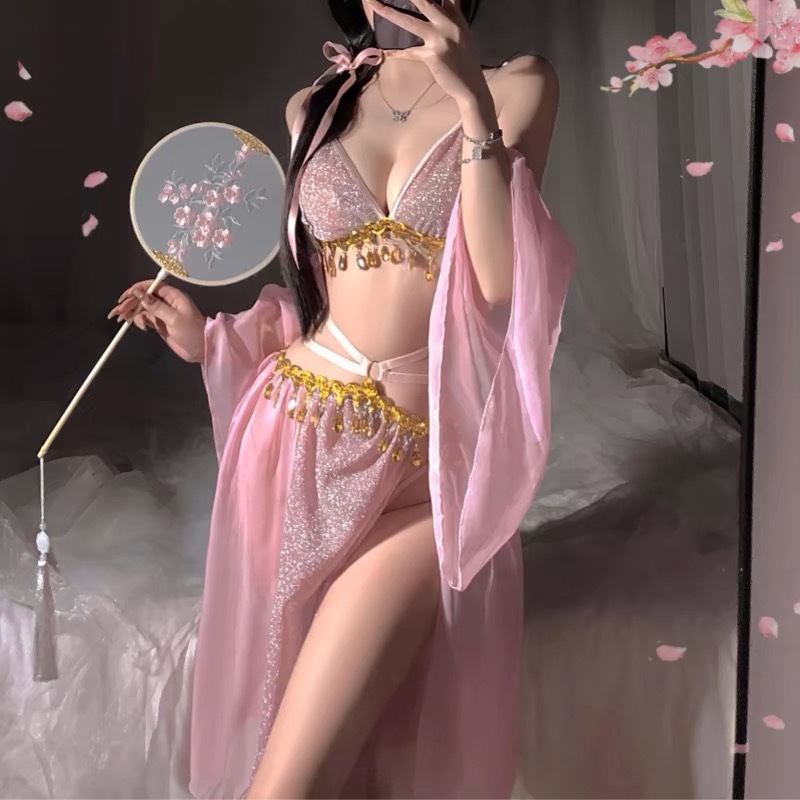 Sexy Underwear Sexy Exotic Princess Chiffon Full Set Hanfu Pure Desire Super Fairy Strap Hanfu dress suit